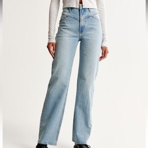 Abercrombie high rise 90s relaxed yoke front jean 25Long